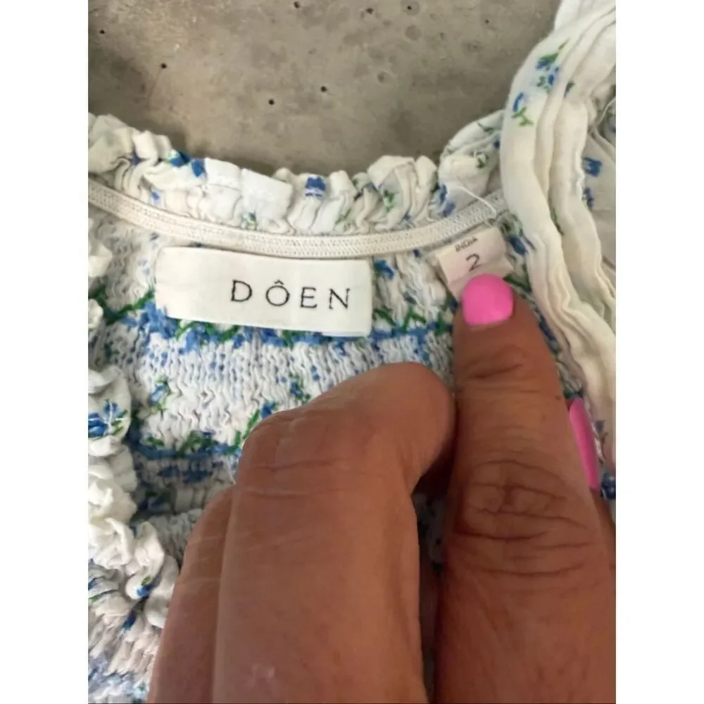 Doen Girls Floral Sleeveless Dress | White in 2 Toddler